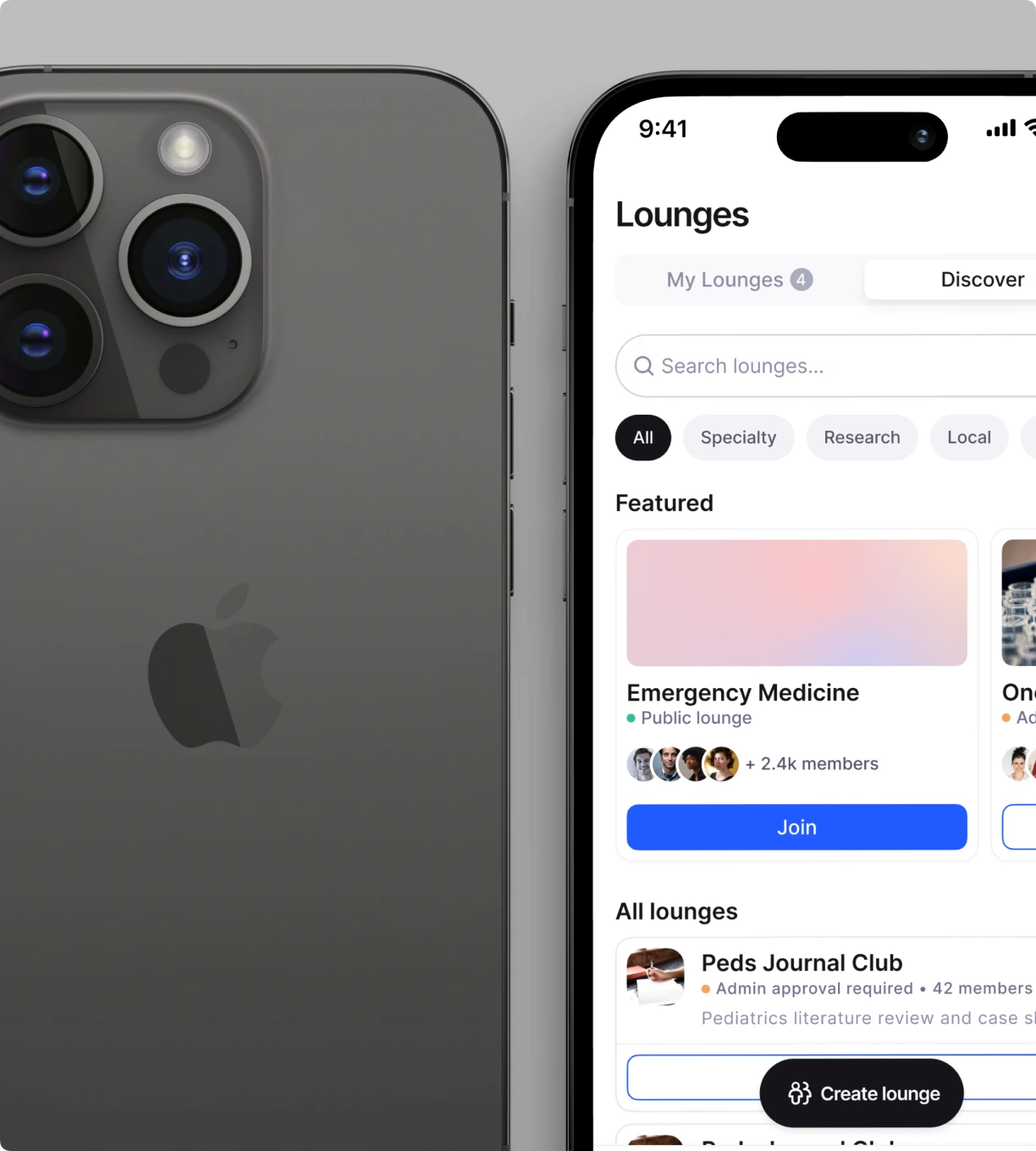 Lounges: discover public and restricted lounges.