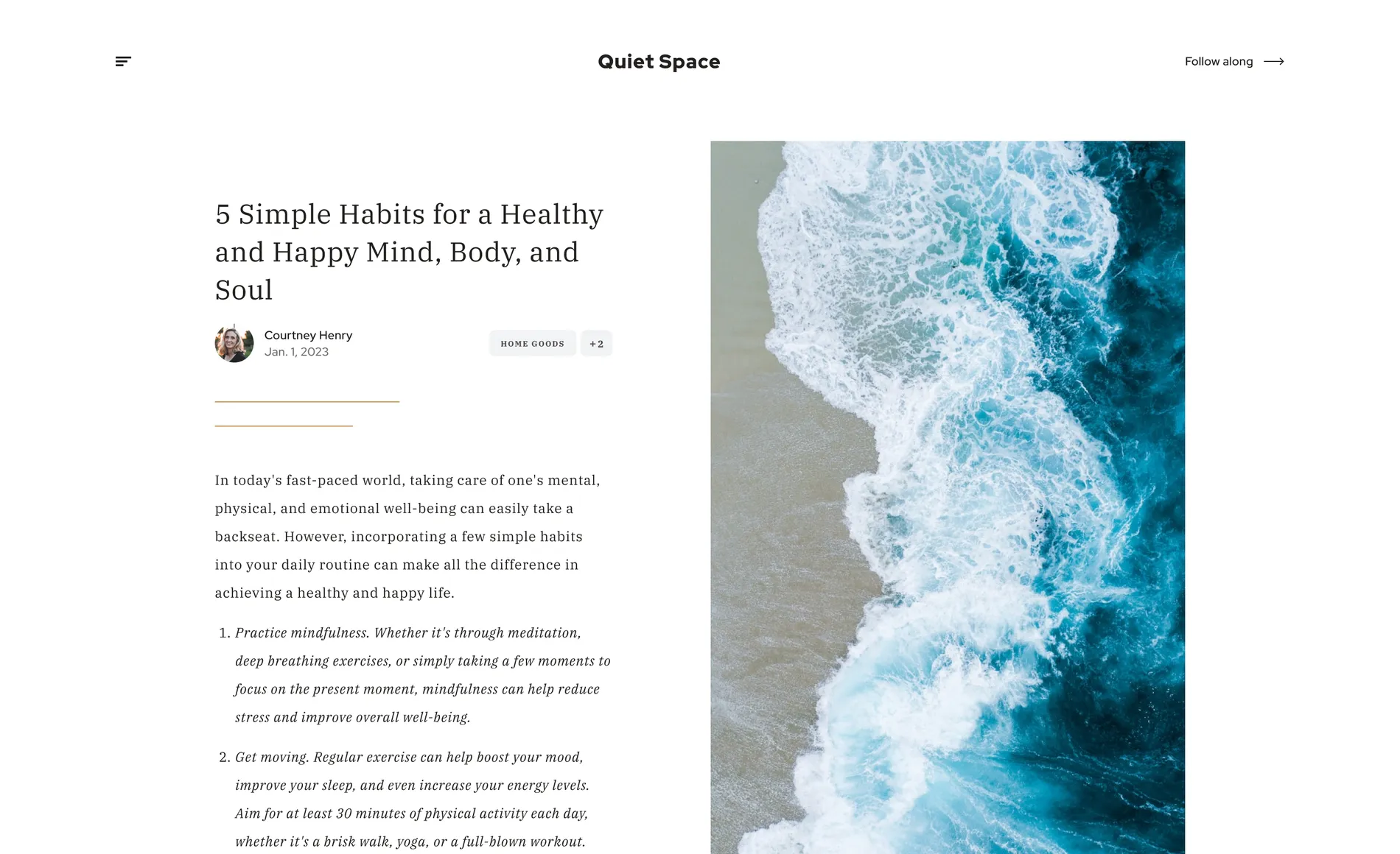 Quiet Space, post