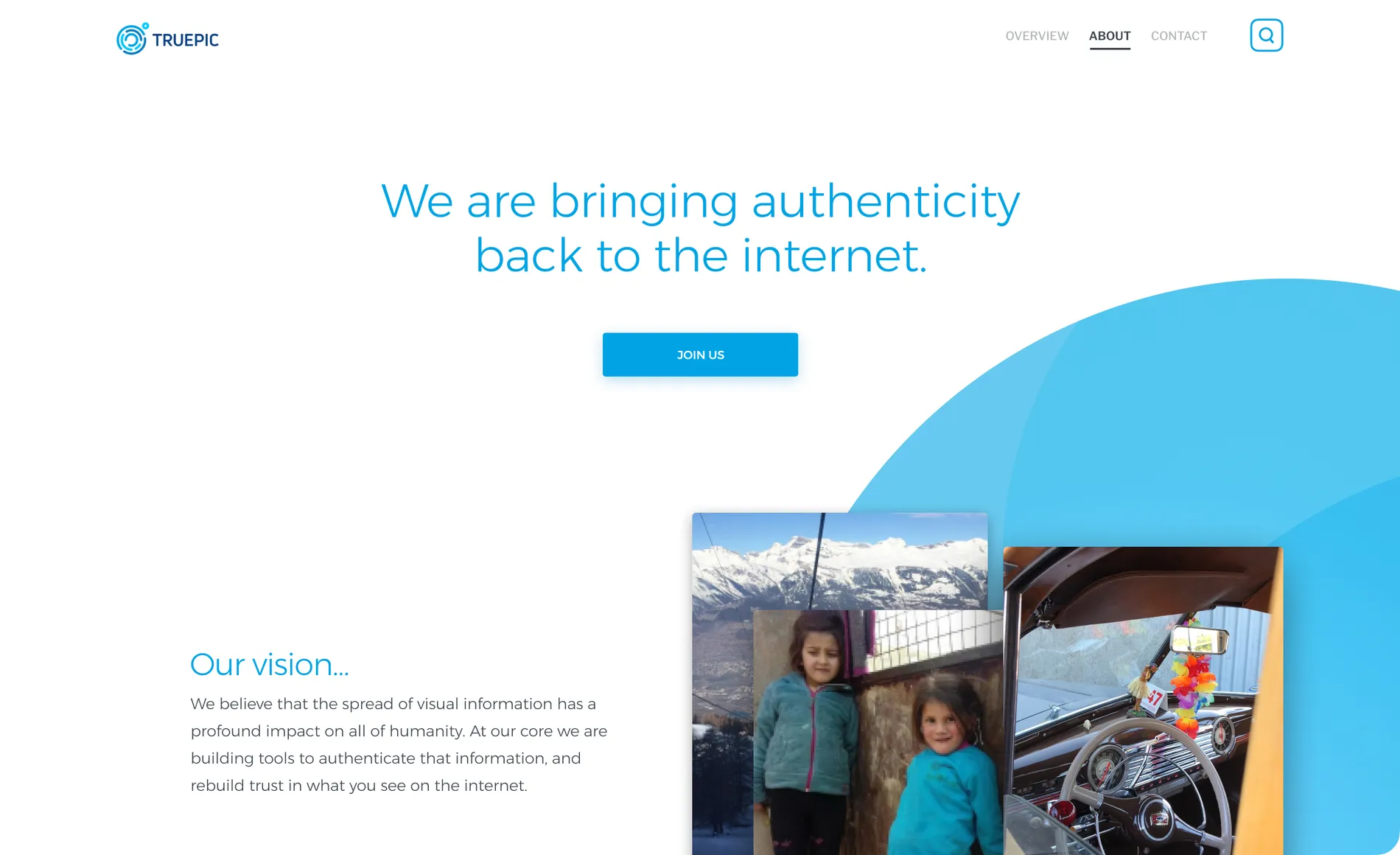 Truepic website, About
